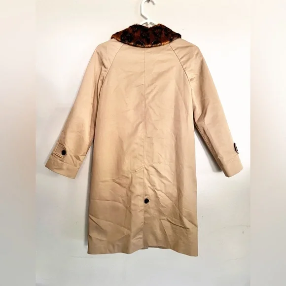 NWOT Coach Leather Trim Coat Size 00/ XS Jacket - Picture 6 of 9